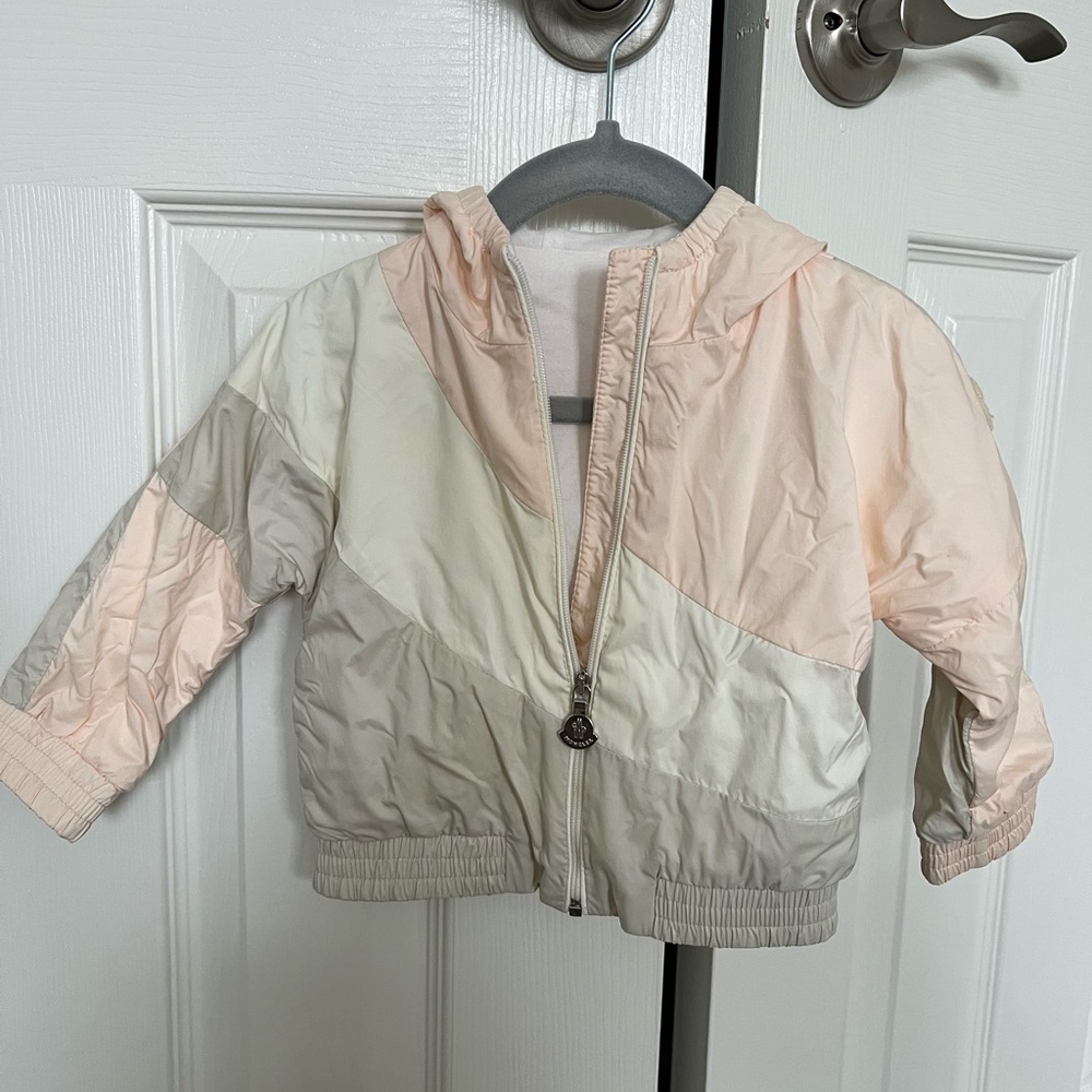 Moncler Tan and Cream Puffer Jacket